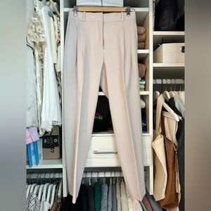 Babaton Vogue pleated Ankle pant, Size 2, Pearl